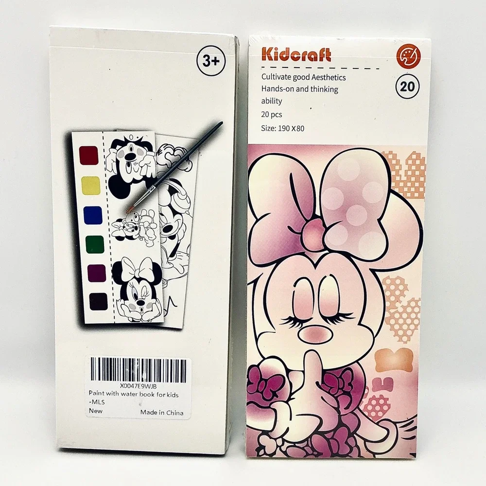 NEW! Kidcraft‎ Minnie Mouse Water Paint Book for Kids Activity Set of 2